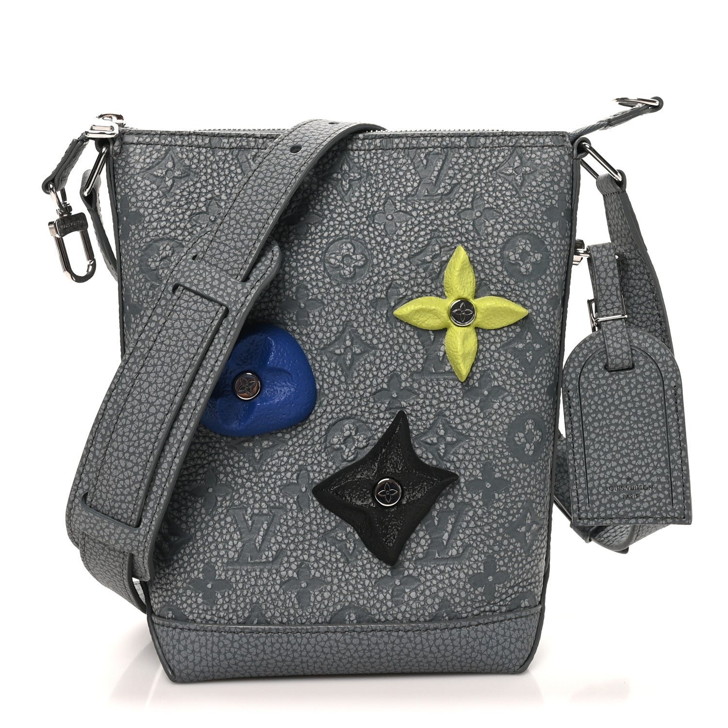 Louis Vuitton Taurillon Monogram Chalk Hobo Cruiser PM Granite Gray