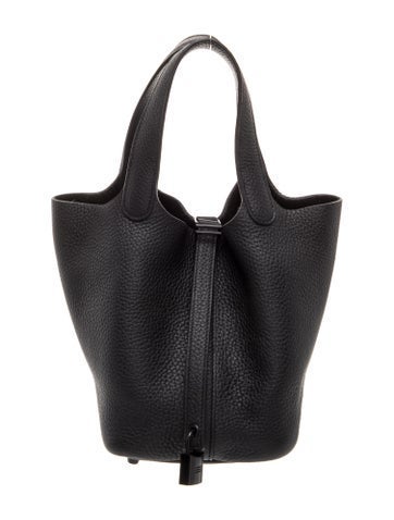 Hermes Clemence Monochrome Picotin Lock 18