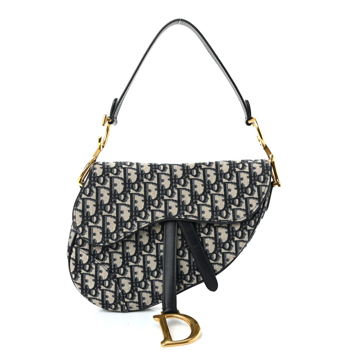 Dior Christian Dior Oblique Saddle Bag Blue