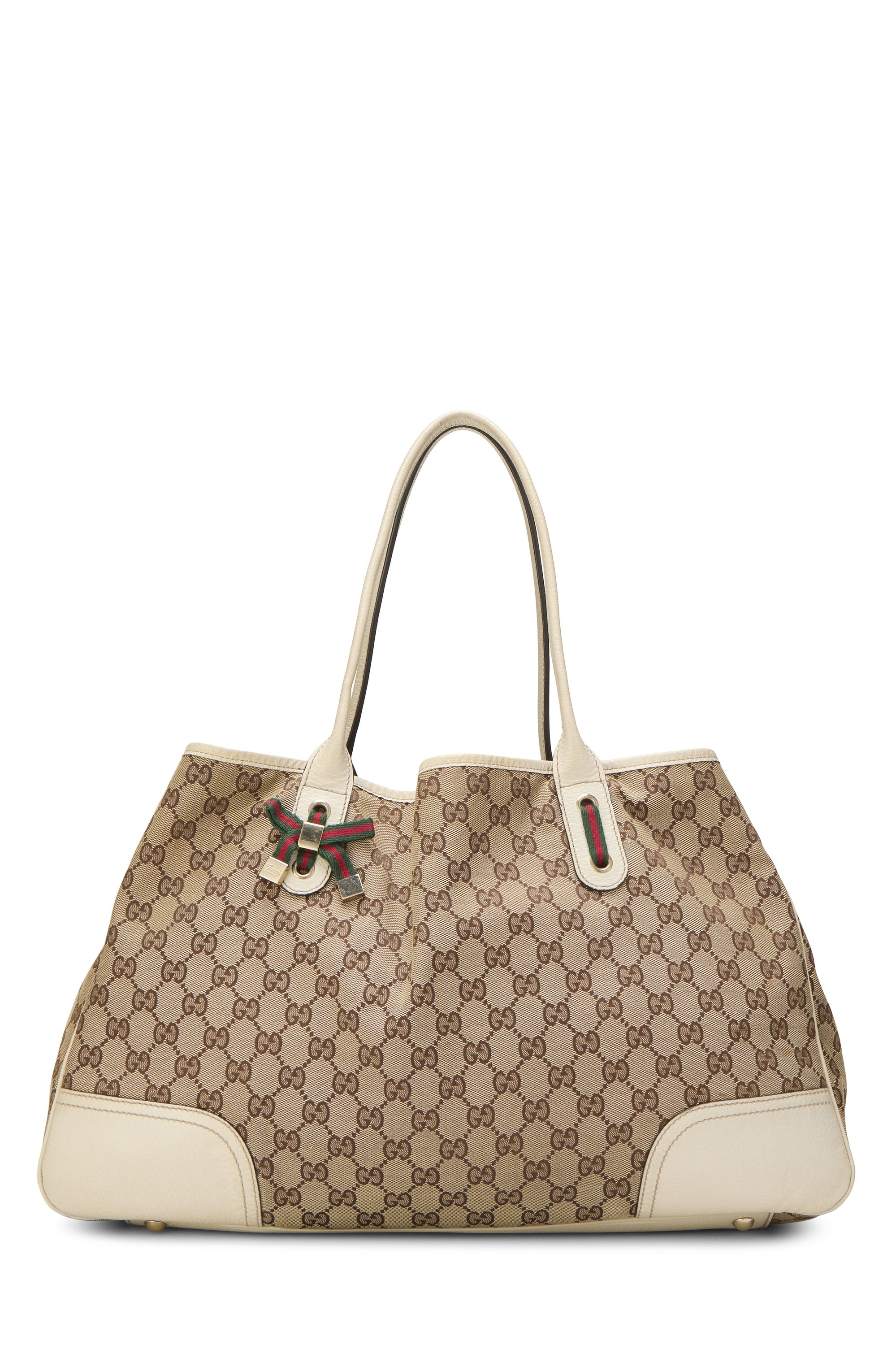 White Original GG Canvas Princy Tote Large