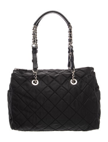 Tessuto Nylon Tessuto Impuntu Quilted Tote