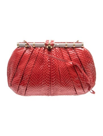 Judith Leiber Snakeskin Shoulder Bag