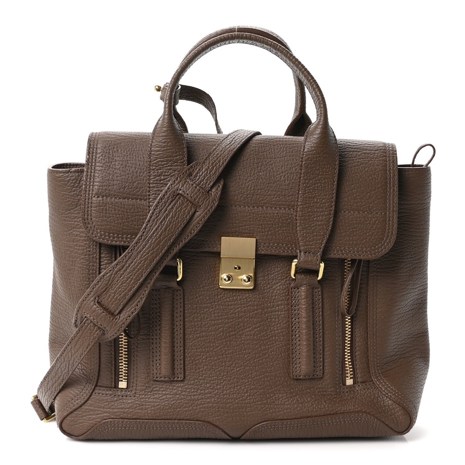 3.1 Phillip Lim 3.1 Phillip Lim Textured Calfskin Medium Pashli Satchel Taupe