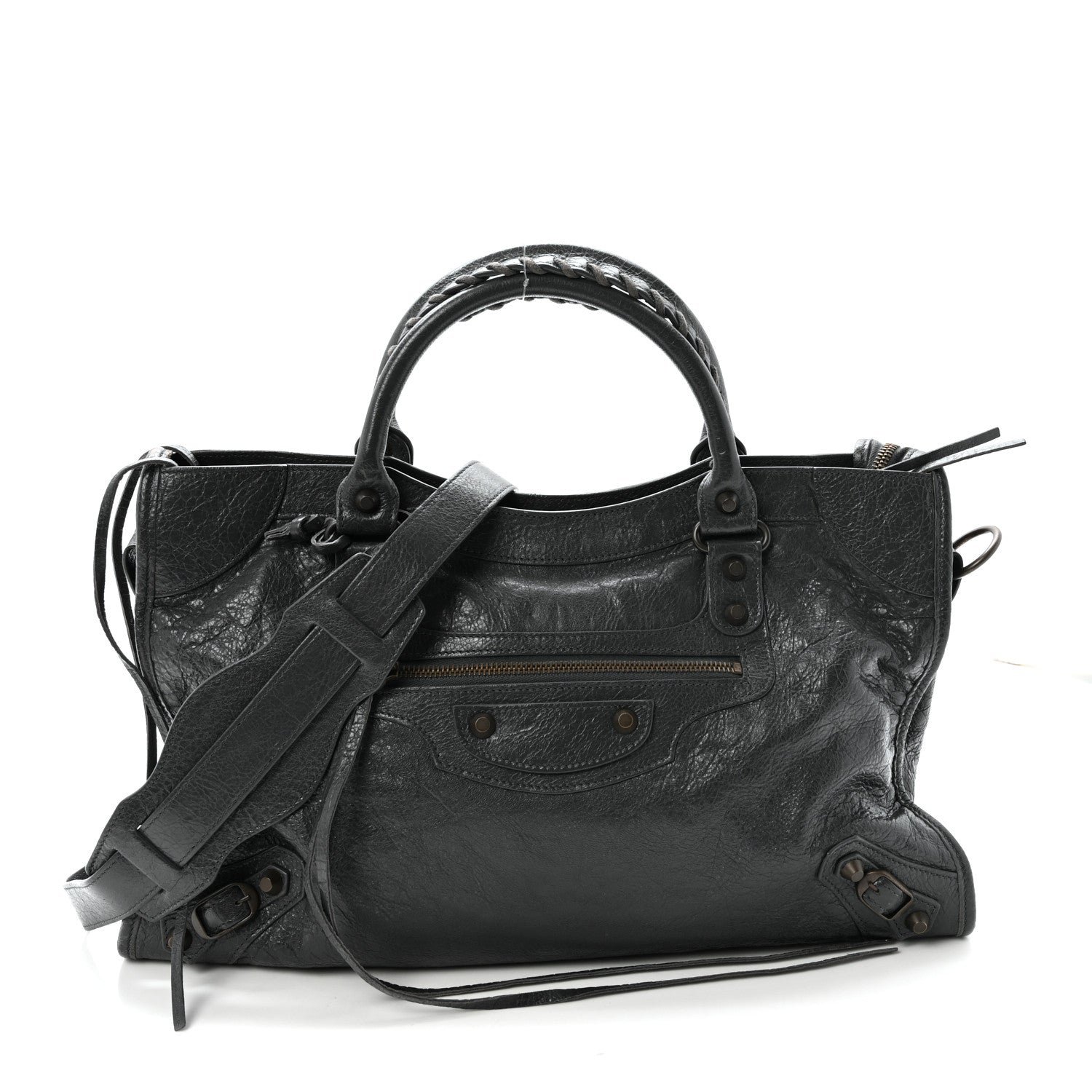 Balenciaga Agneau Classic Hardware City Gris Fossile