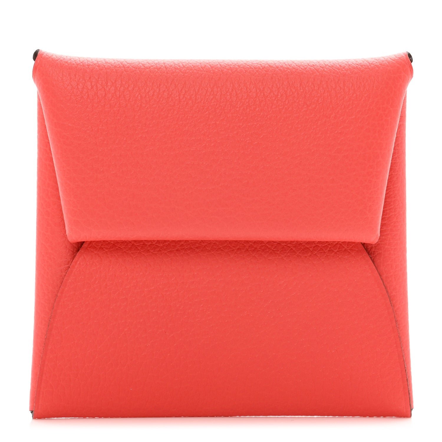 Hermes Chevre Mysore Bastia Verso Coin Purse Rose Texas Sienne