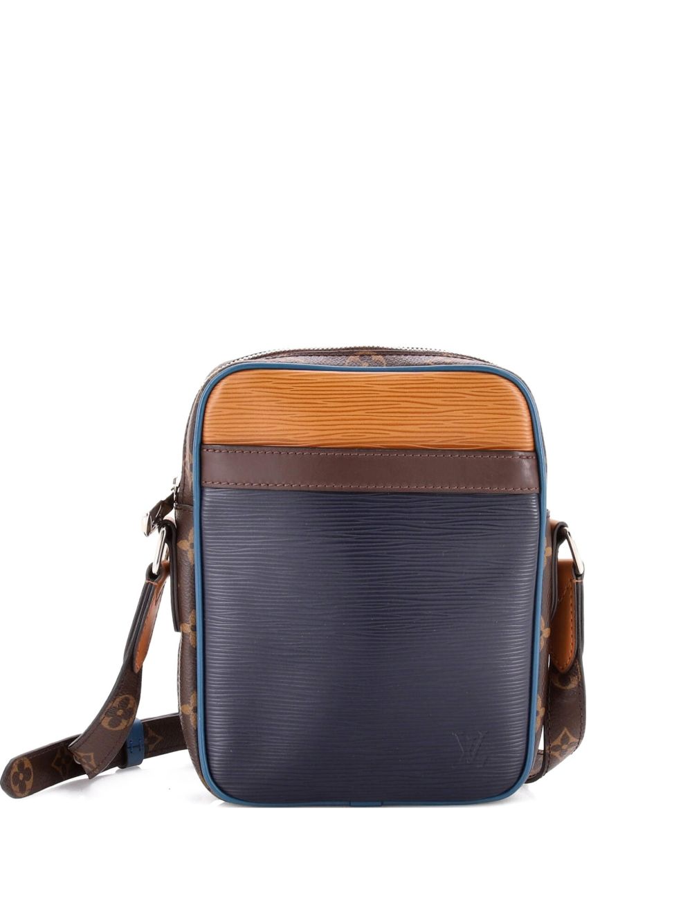 Danube Handbag Epi Leather with Monogram Canvas Slim crossbody bag
