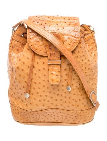 Mark Cross Ostrich Bucket Bag
