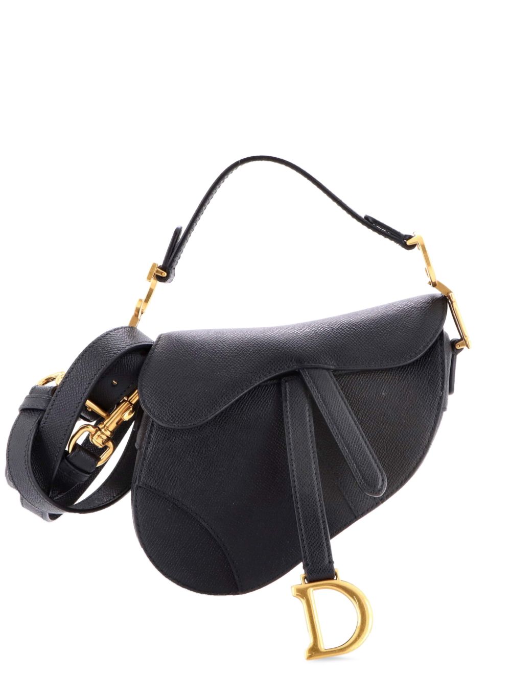 Saddle Handbag with Strap Leather Mini shoulder bag