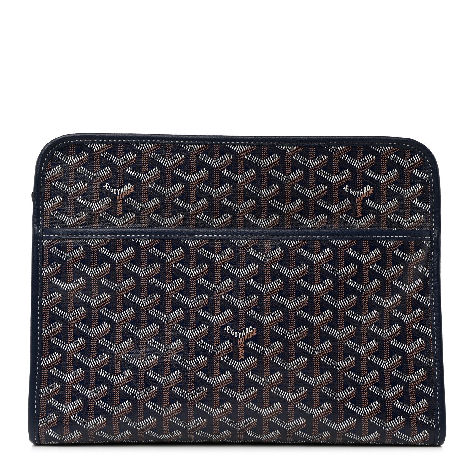 Goyard Goyardine Jouvence GM Toiletry Pouch Navy