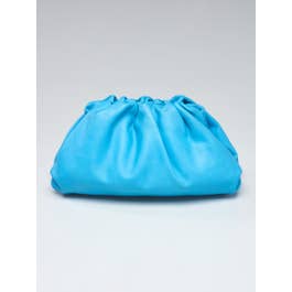 Bottega Veneta Bottega Veneta Sky Blue Calfskin Leather The Pouch Clutch Bag