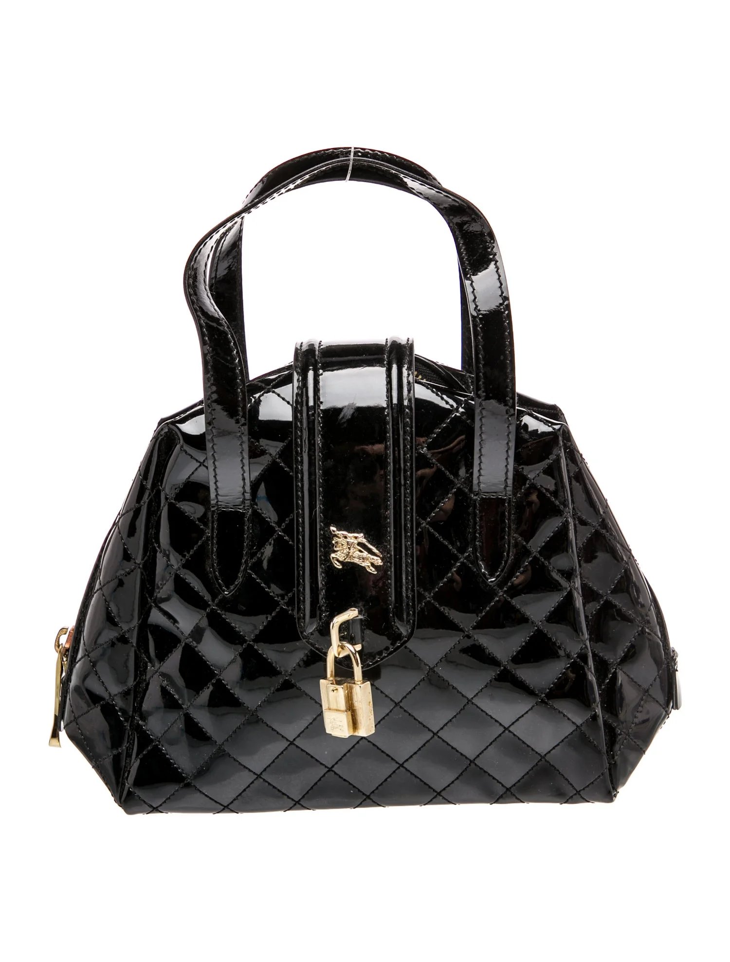 Patent Leather Top Handle Bag