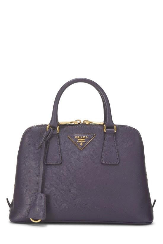Purple Saffiano Promenade Small