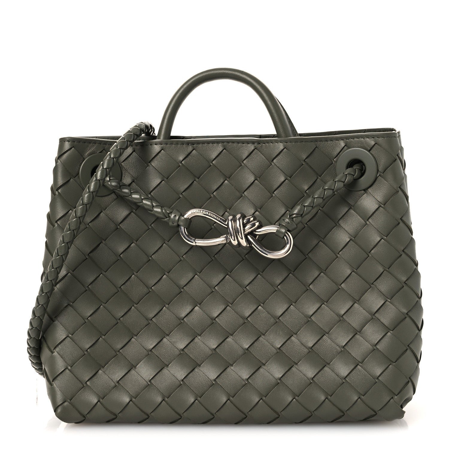 Bottega Veneta Nappa Intrecciato Small Andiamo Shoulder Bag Pickle
