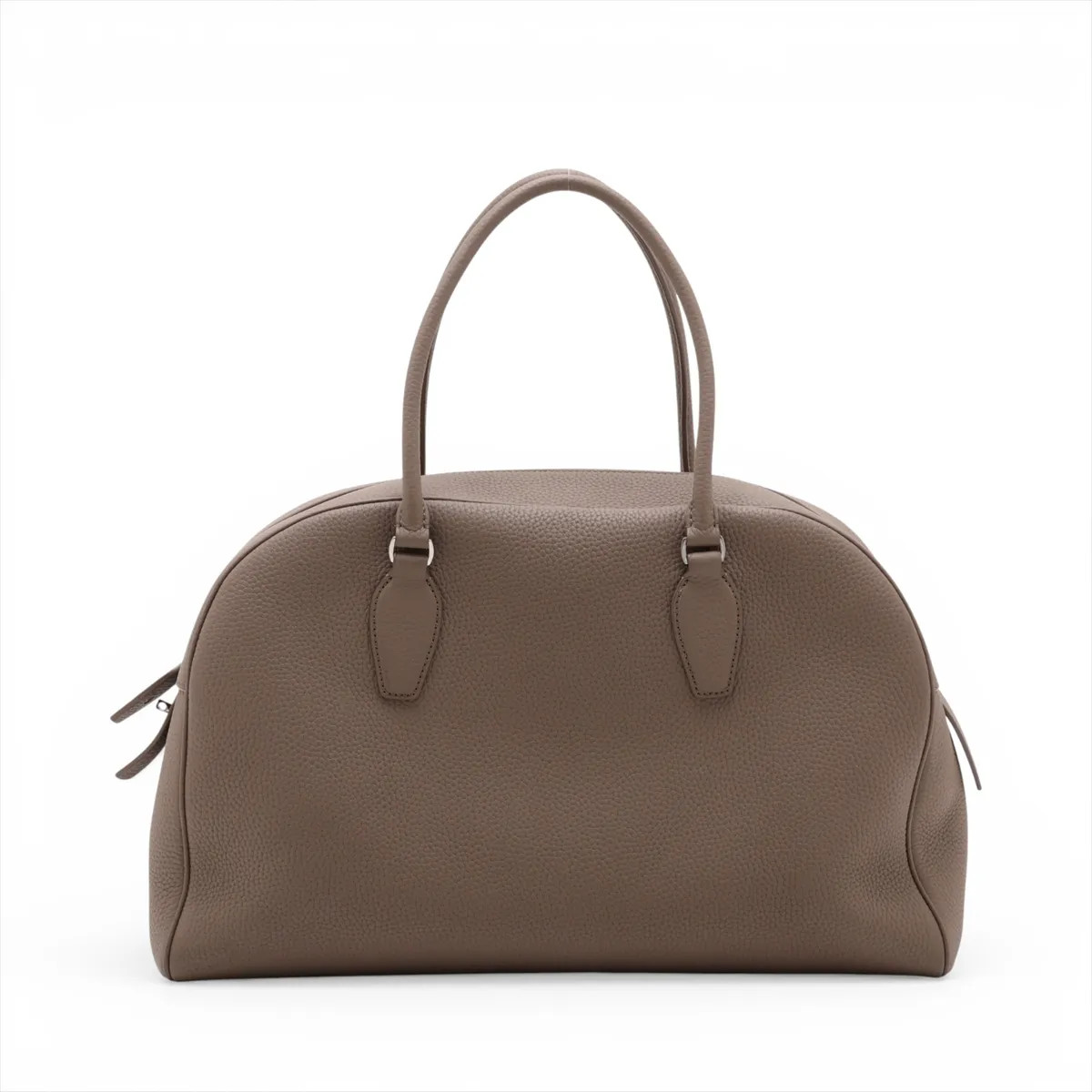 The Row India 15.75 Leather Boston bag Beige