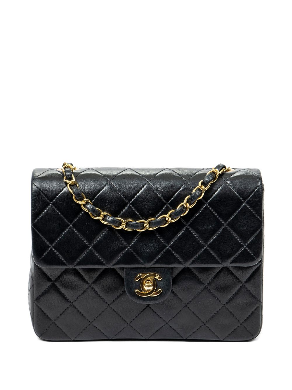 quilted CC turn-lock shoulder bag