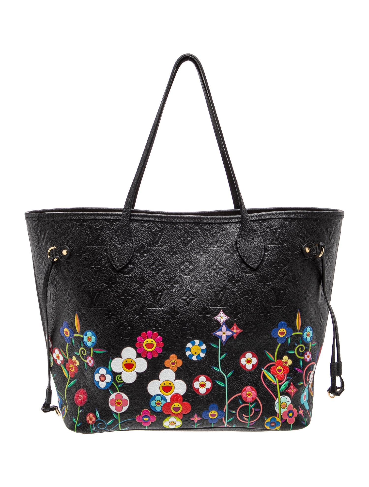 LV Monogram LV X TM Flowers Neverfull w/Pouch MM
