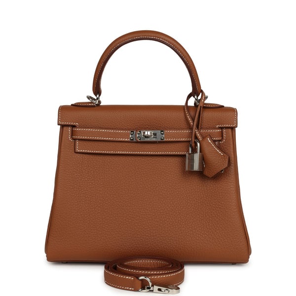 Hermes Hermes Kelly Retourne 25 Gold Togo Palladium Hardware