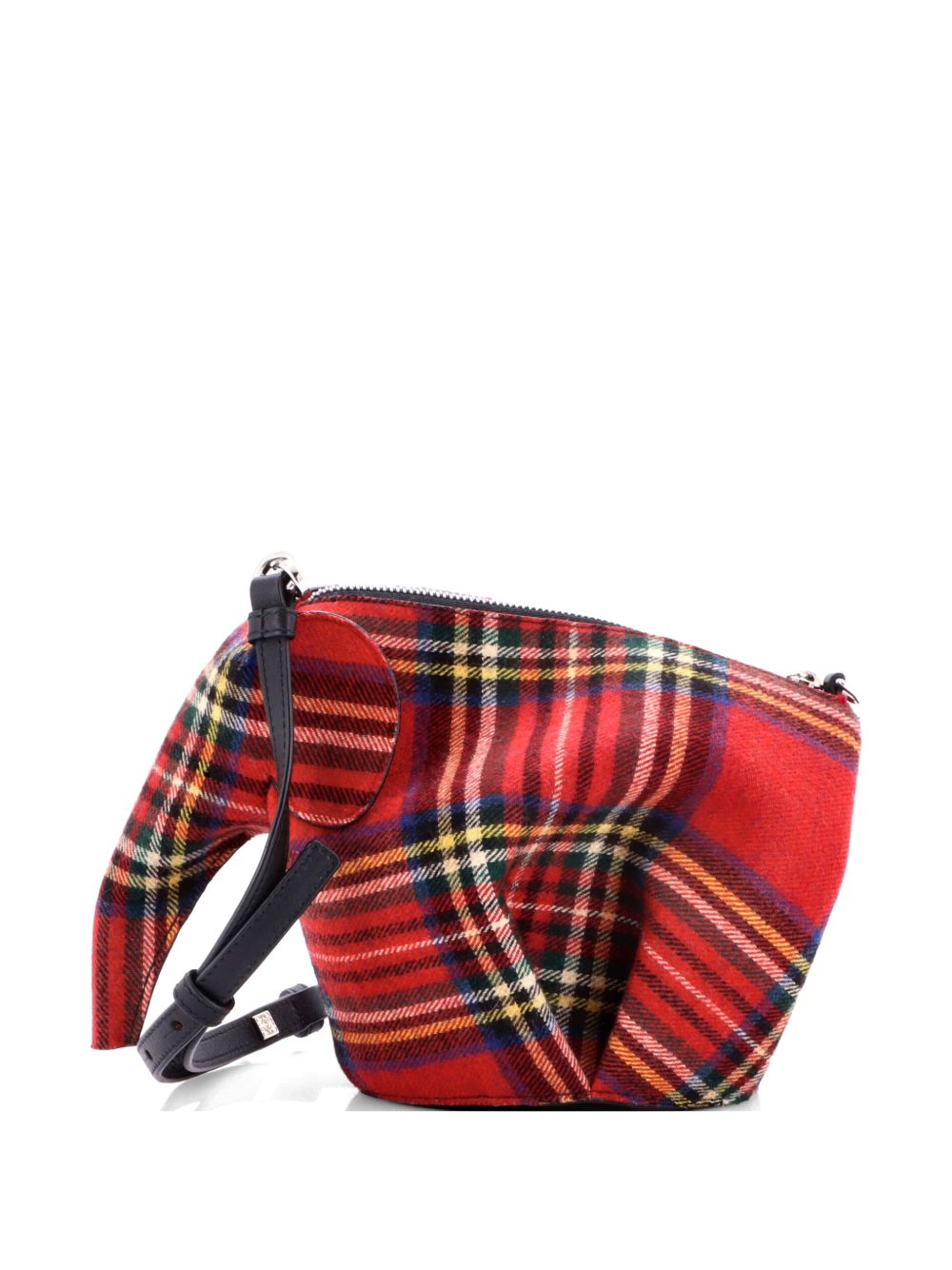 Elephant Tartan Wool and Leather Mini crossbody bag
