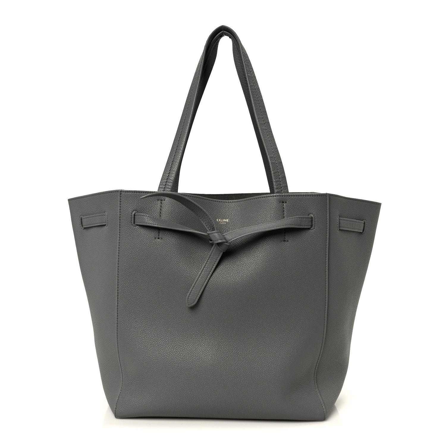 Celine Soft Grained Calfskin Small Belt Cabas Phantom Grey