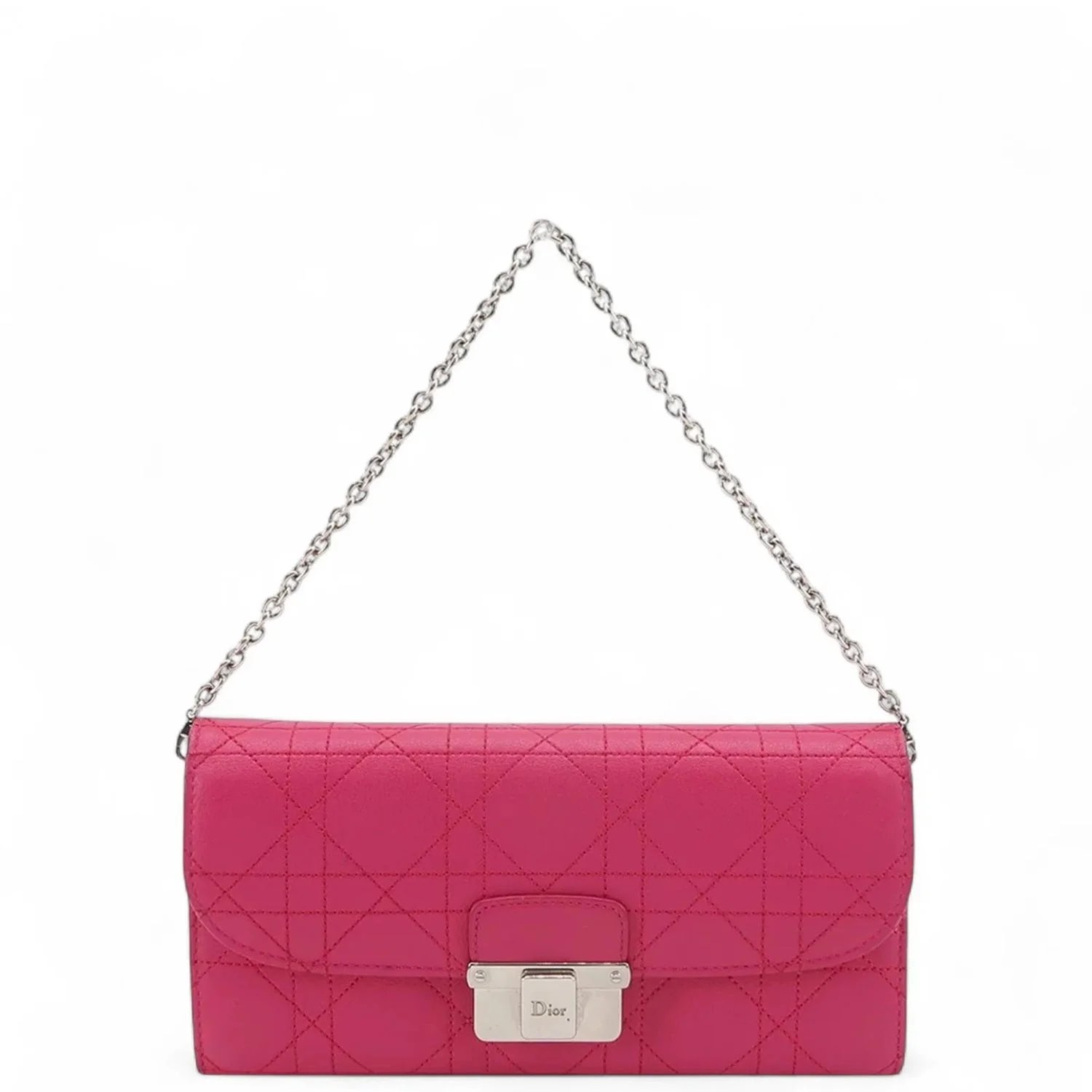 Lambskin Diorling Wallet On Chain