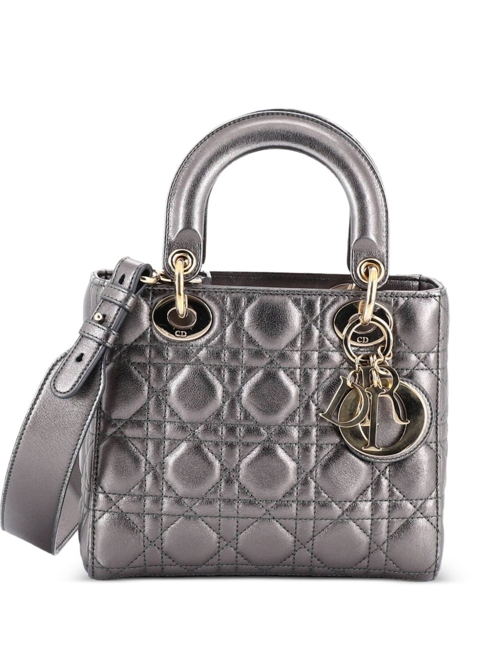 My ABCDior Lady Dior Bag Metallic Cannage Quilt Leather shoulder bag