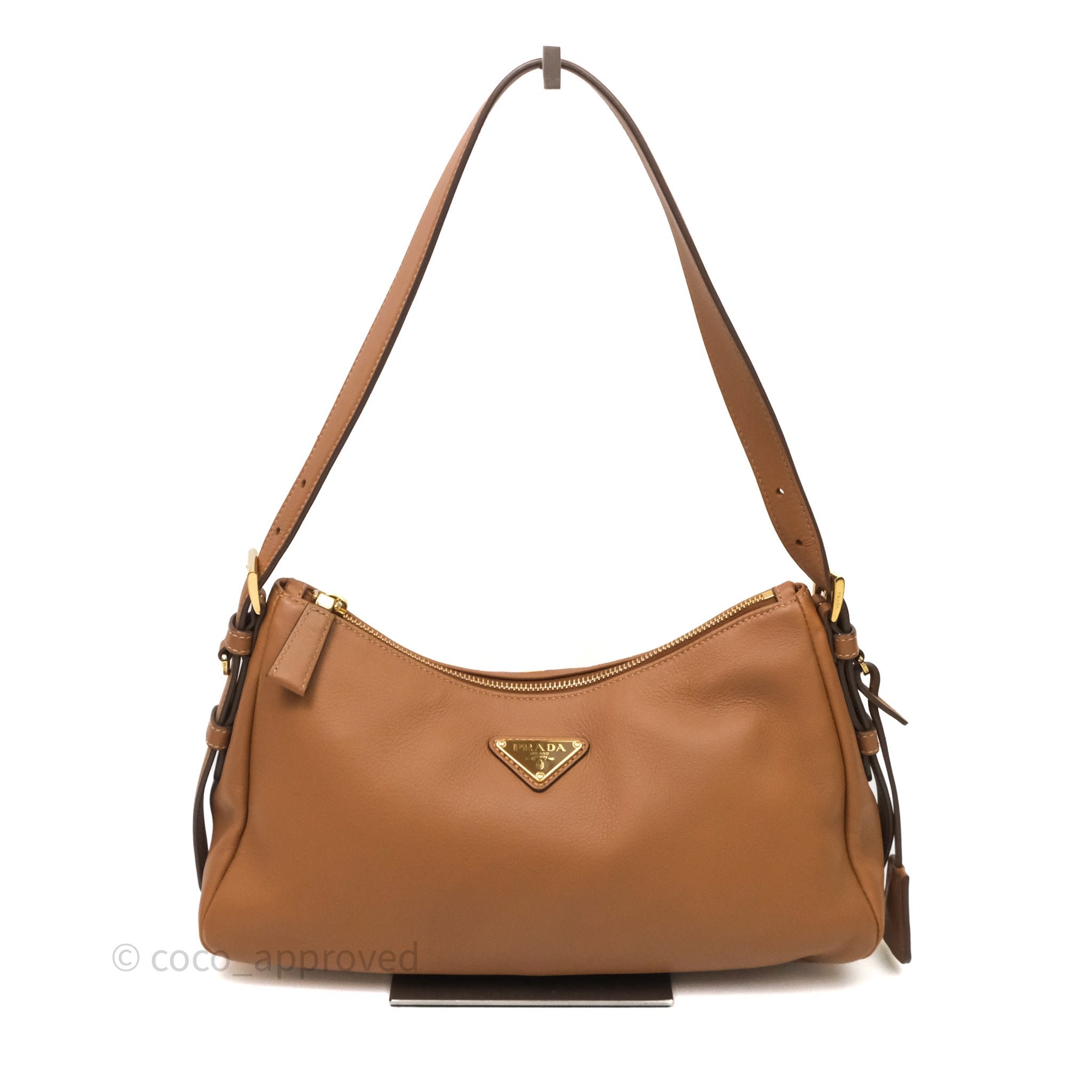 Prada Aimée Medium Shoulder Bag Caramel