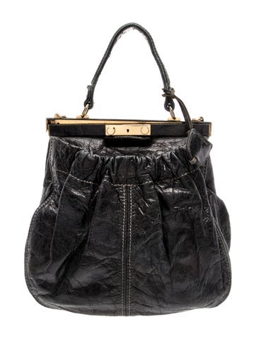 Miu Miu Leather Top Handle Bag
