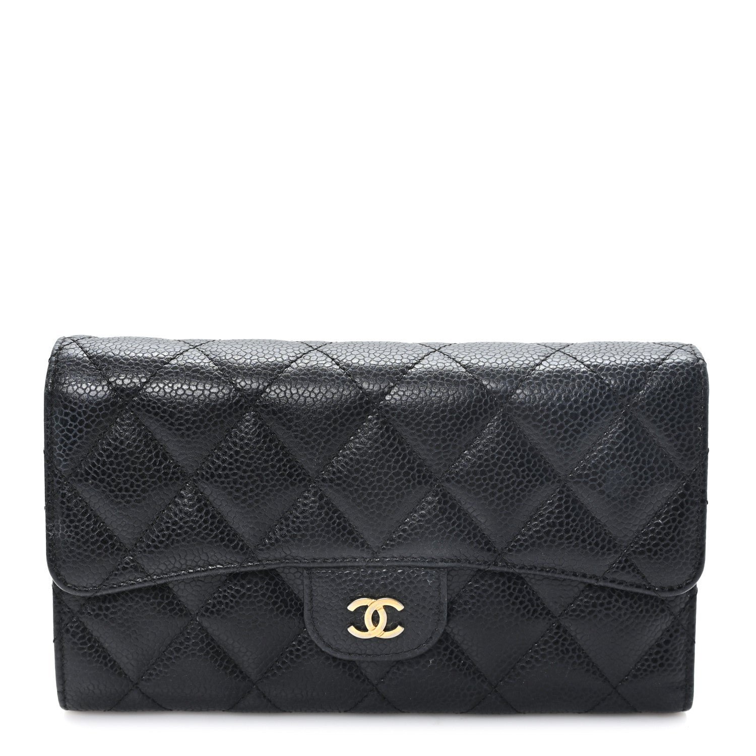 Chanel Caviar Quilted Large Flap Wallet Black