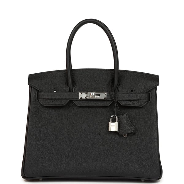 Hermes Birkin 30 Black Togo Palladium Hardware
