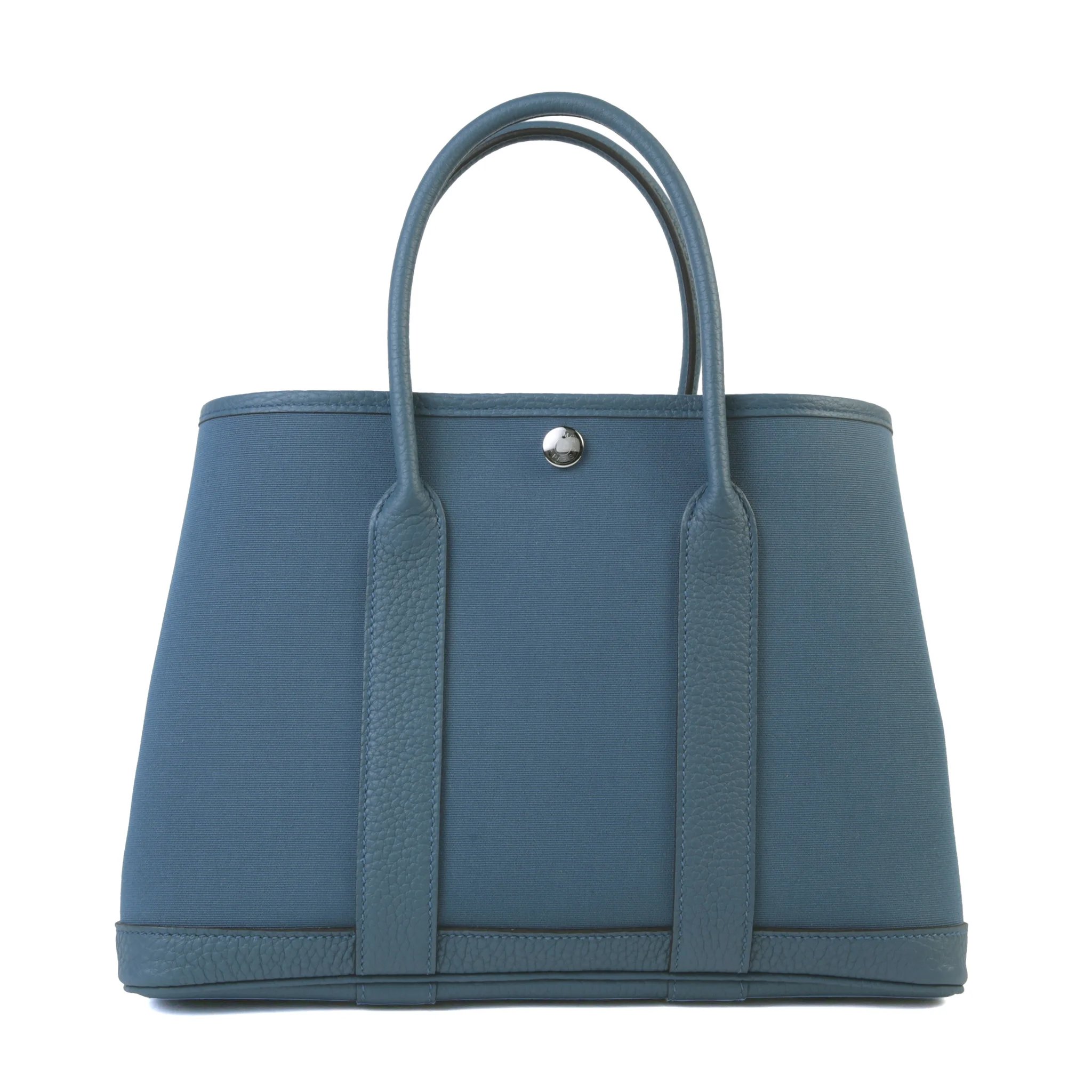 Brand New ( Rank N ) HERMÈS Garden Party TPM Bleu Tempete (N7) Canvas Palladium hardware G (2026)