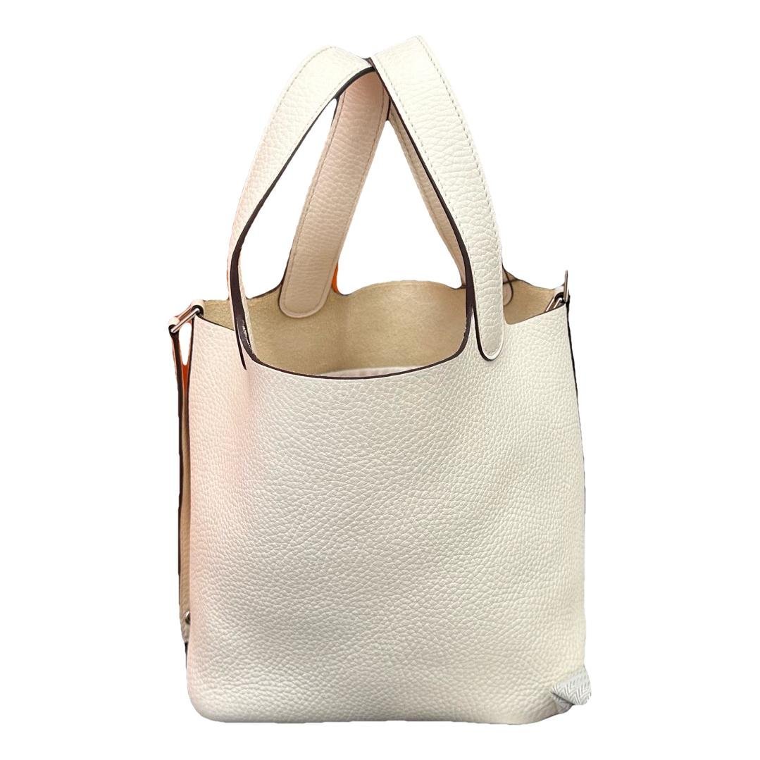 Picotin leather tote