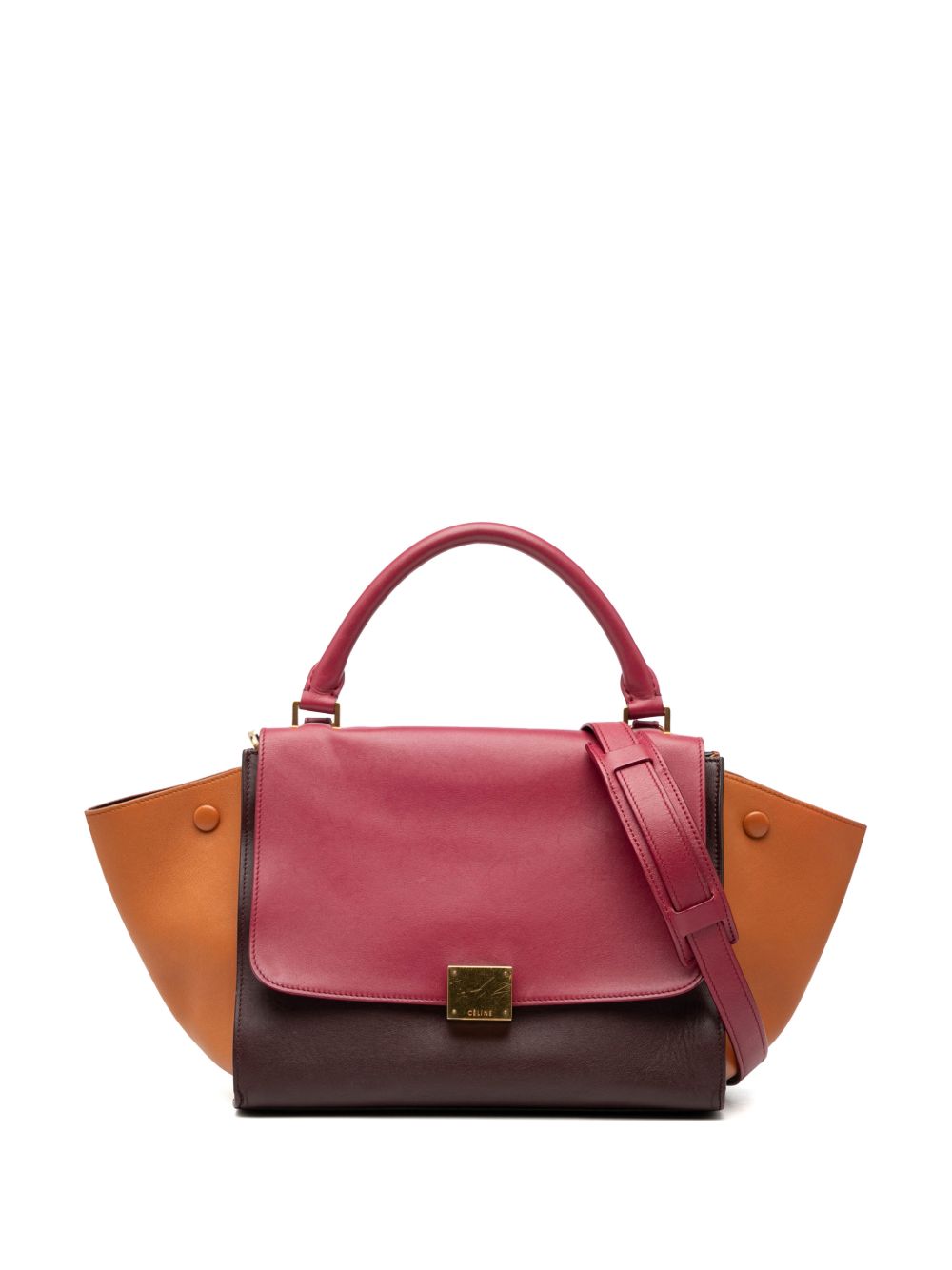2014 Small Tricolor Leather Trapeze satchel