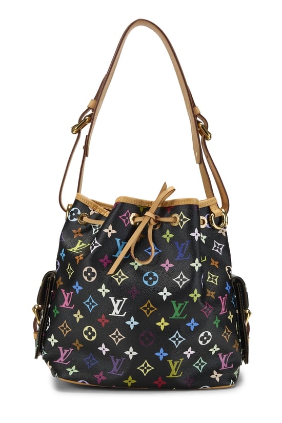 Takashi Murakami x Louis Vuitton Black Monogram Multicolore Noé Petite
