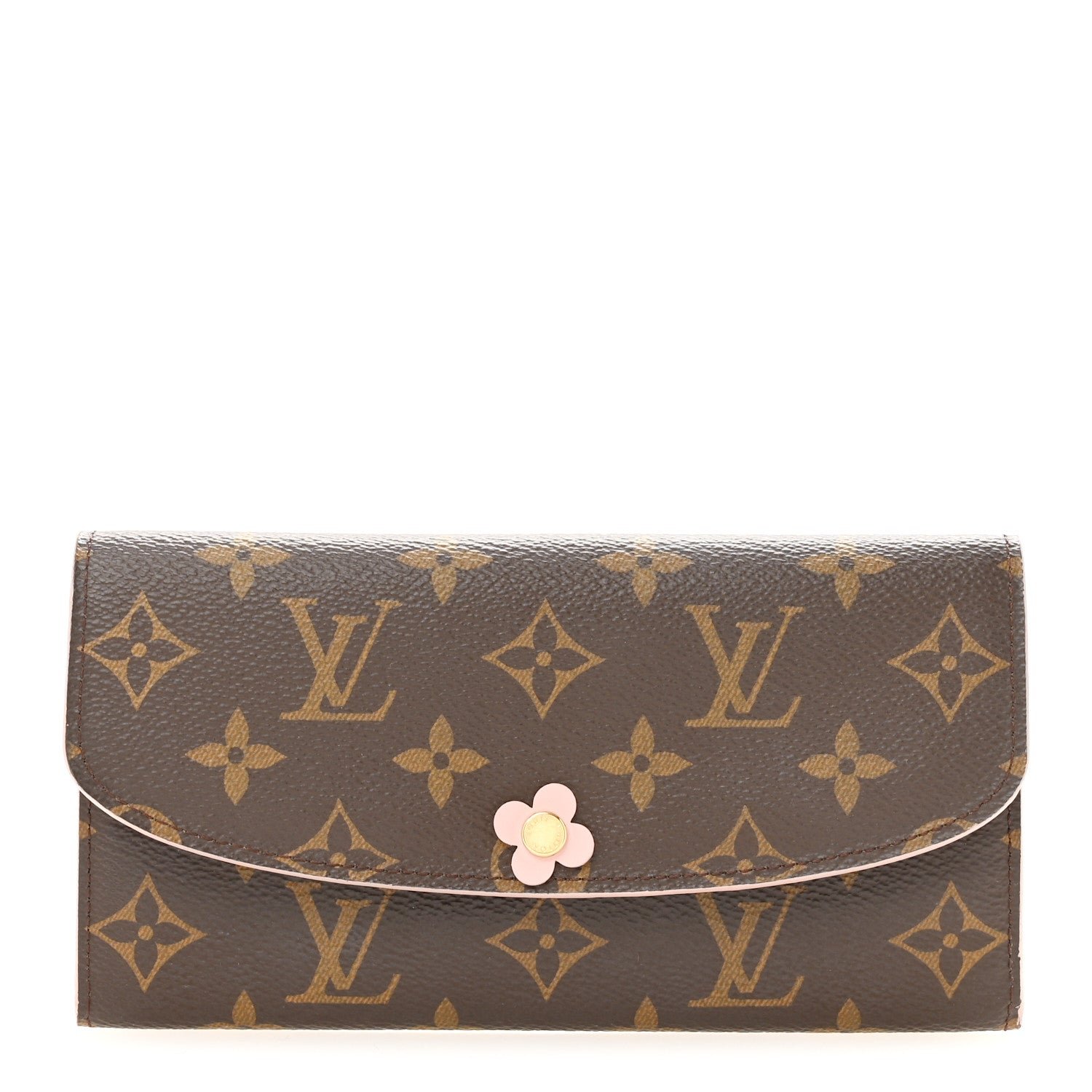 Louis Vuitton Monogram Bloom Flower Emilie Wallet Fuchsia