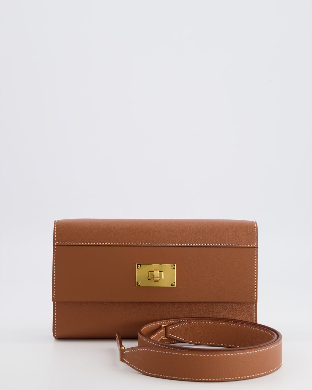 Hermes *NEW MODEL* Hermès 24/24 To Go Bag in Gold Evercolor Leather with Gold Hardware