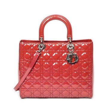 Leather Large Lady Dior Zip