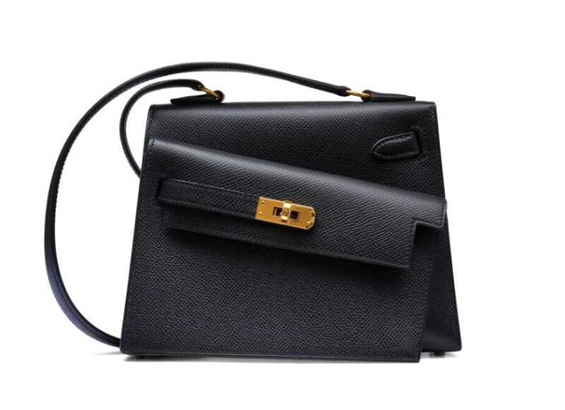 Hermes Limited Edition Black Epsom Kelly en Desordre 20 Sellier Gold Hardware, 2025