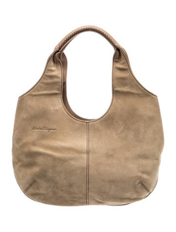 Salvatore Ferragamo Suede Top Handle Bag