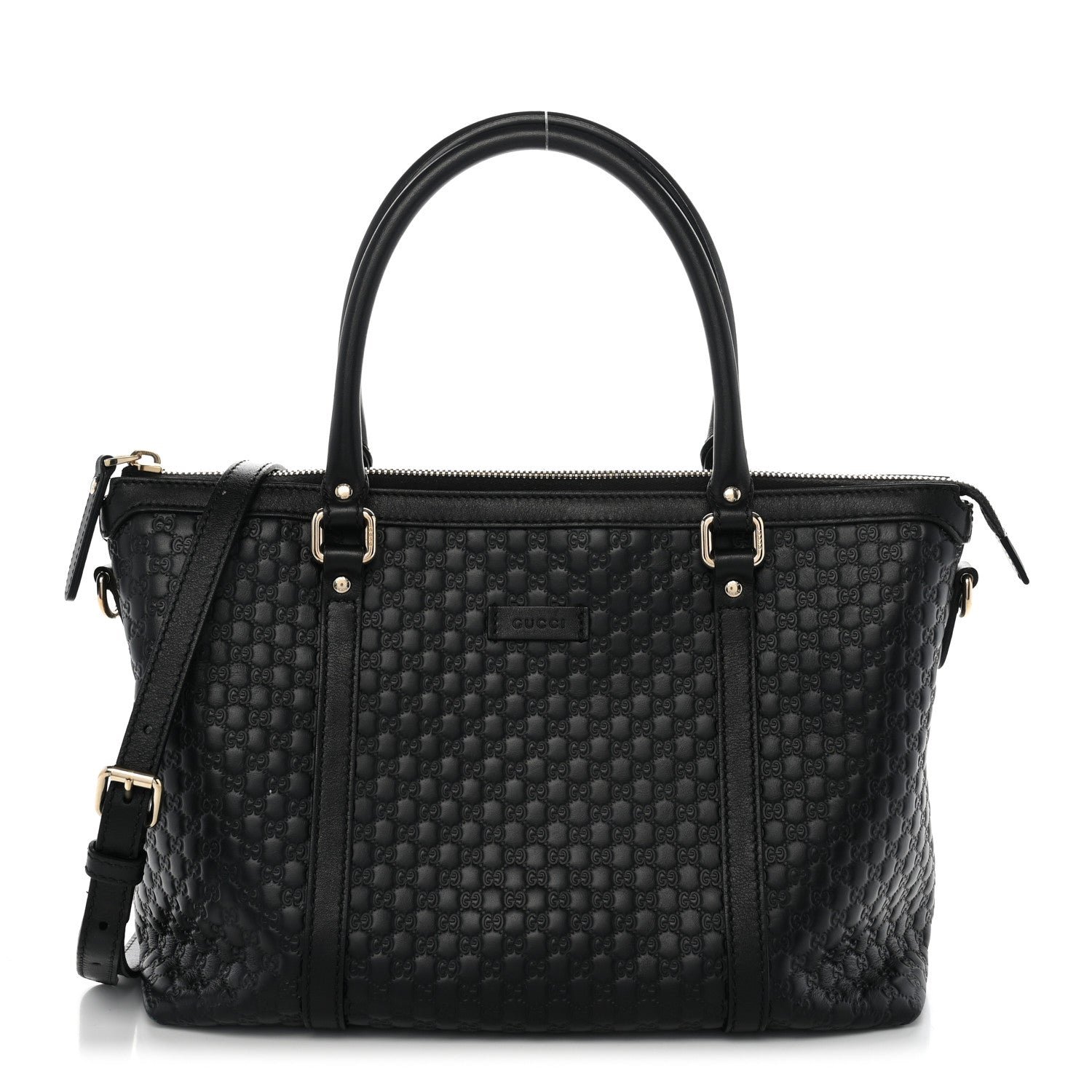 Gucci Soft Microguccissima Small Zippered Satchel Black