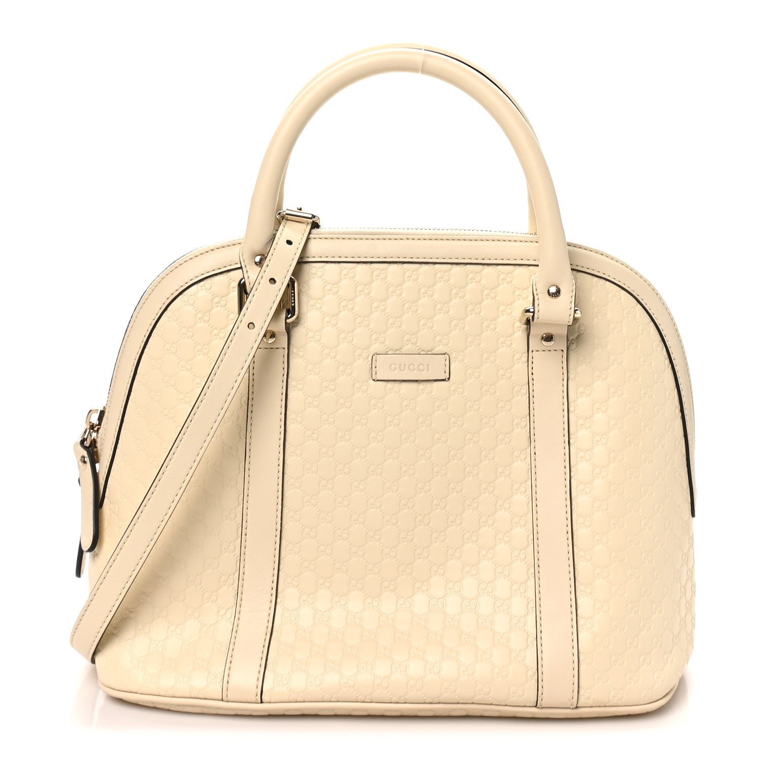Soft Microguccissima Medium Dome Bag Ivoire