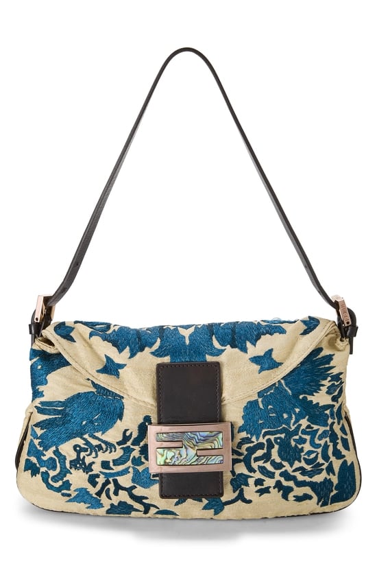 Fendi Multicolor Canvas Embroidered Shoulder Bag