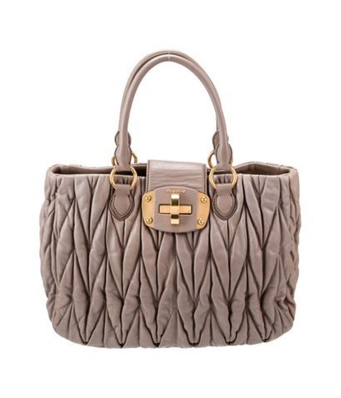 Miu Miu Miu Leather Top Handle Bag