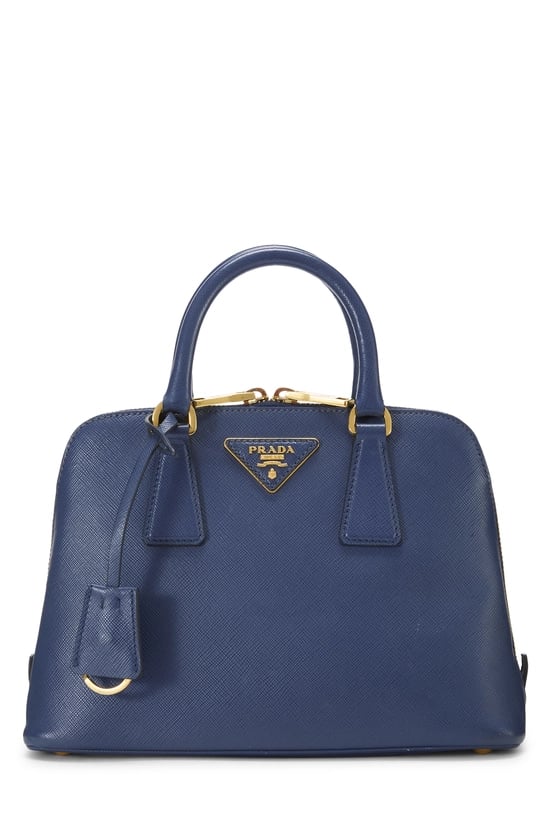 Blue Saffiano Promenade Small