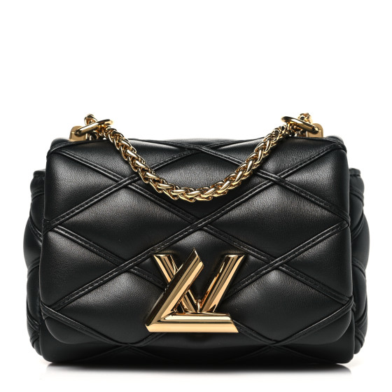 Louis Vuitton Lambskin Malletage Pico GO-14 Black