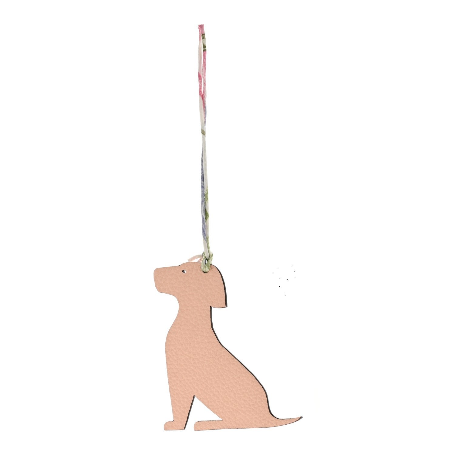 Hermes Togo Epsom Petit H Sitting Dog Bag Charm Rose Eglantine Rouge Casaque