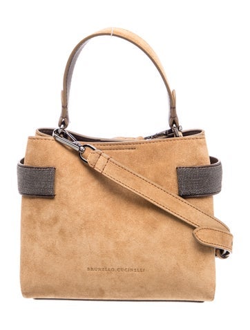Suede Top Handle Bag