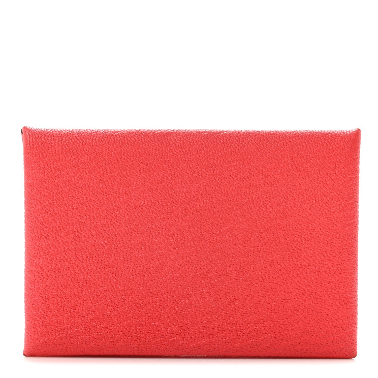 Hermes Chevre Mysore Verso Calvi Card Case Rose Texas Sienne