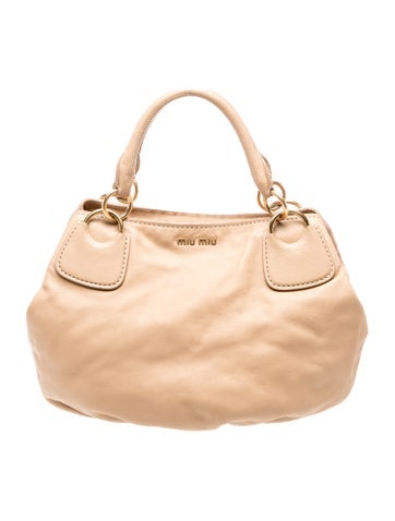 Miu Miu Leather Top Handle Bag