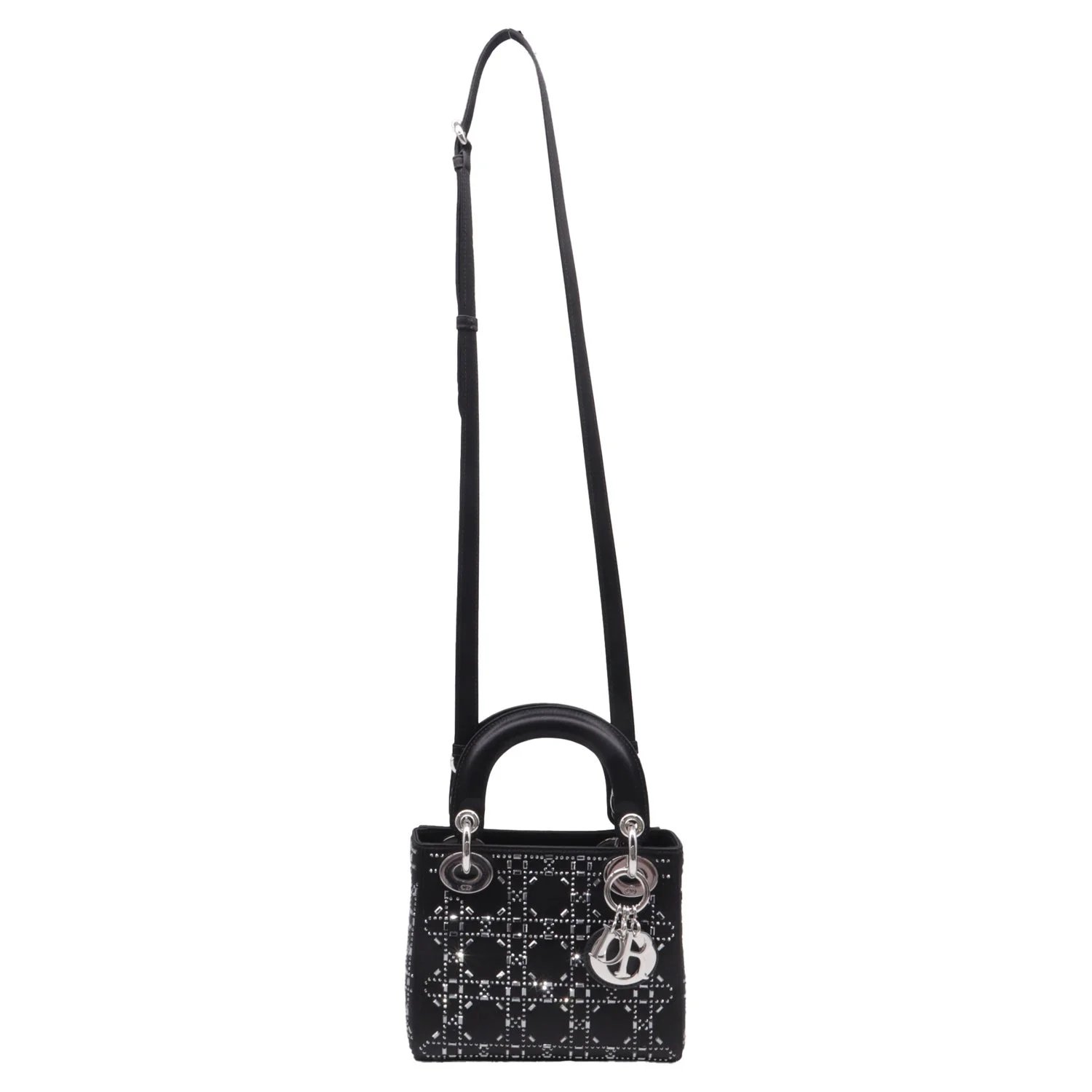 Satin Lady Dior Strass Cannage Bag Mini