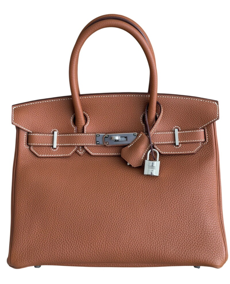 Gold Togo Birkin 30 Palladium Hardware, 2016